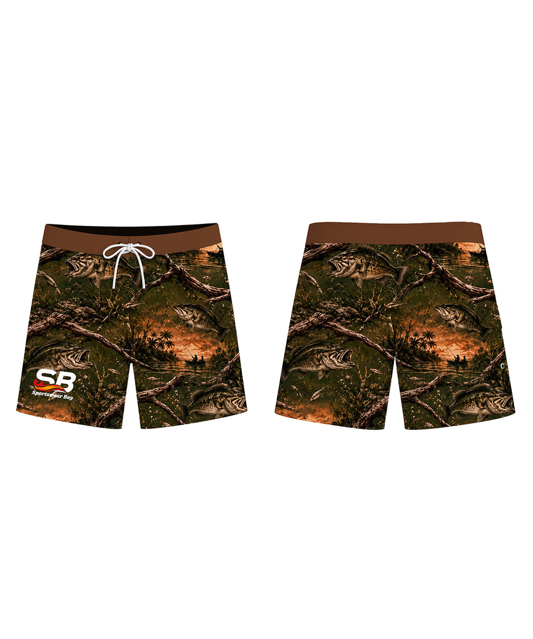 Custom Fishing Board Shorts with Your Logo and Design